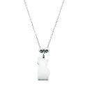 Personalised Cat-Shaped Pet Memorial Necklace – Engraved with Name