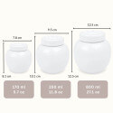 Personalised Ceramic Pet Urn – Dog Cremation Urn for Ashes with Name, Dates & Minimalist Dog Illustration
