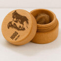 Picture-to-drawing Round Wooden Pet Memorial Keepsake for Ashes or Fur Storage - Engraved with Name & Dates