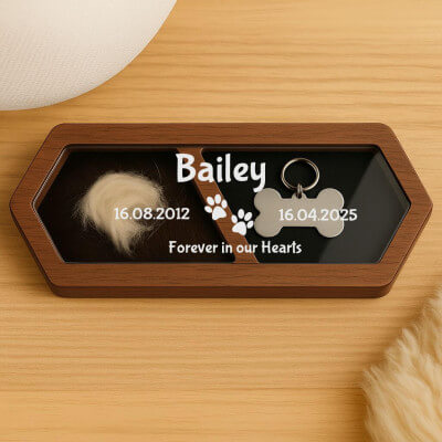 Personalised Wooden Pet Keepsake Box with Mini...