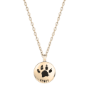 Personalised Pet Memorial Paw-Print Round Urn Necklace – Dog Keepsake with Name