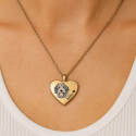 Personalised Pet Memorial Heart Urn Necklace – Picture-to-Drawing Dog Keepsake with Name
