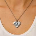Personalised Pet Memorial Heart Urn Necklace – Picture-to-Drawing Dog Keepsake with Name