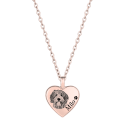 Personalised Pet Memorial Heart Urn Necklace – Picture-to-Drawing Dog Keepsake with Name