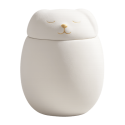Personalised Ceramic Pet Urn with Sleeping Dog Lid –  Cremation Urn for Ashes with Name, Dates & Eternal Love Design