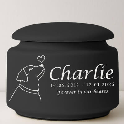 Personalised Ceramic Pet Urn – Dog Cremation...