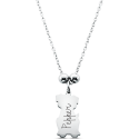 Personalised Dog-Shaped Pet Memorial Necklace – Engraved with Name