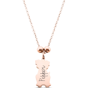 Personalised Dog-Shaped Pet Memorial Necklace – Engraved with Name