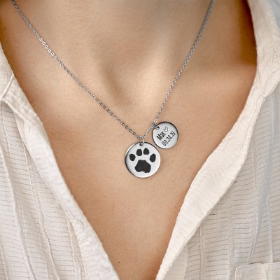 Personalised Pet Memorial 2-Charm Round...