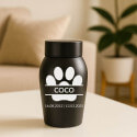 Personalised Pet Urn with Name & Dates in a Paw Print Design – Stainless Steel Dog Urn
