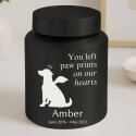Personalised Pet Urn with Angel Pup Design, Name, Dates & Special Tribute – Stainless Steel Dog Urn