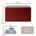 Personalised Wooden Pet Urn Box with Angel Dog Statue – Cremation Urn for Ashes with Name, Dates & Tribute