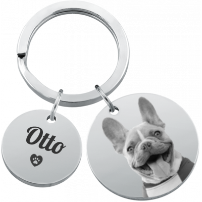 Personalised Pet Memorial 2-Charm Round Keyring...