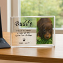 Personalised Pet Memorial Gift – Landscape Dog Memorial Acrylic Plaque with Photo, Name & Dates