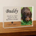 Personalised Pet Memorial Gift – Landscape Dog Memorial Acrylic Plaque with Photo, Name & Dates