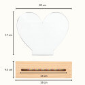 Personalised Pet Memorial LED Lamp with Photo – Heart-shaped Acrylic Plaque with Engraved Name & Dates
