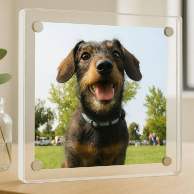 Personalised Square Acrylic Pet Memorial Photo...