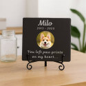 Personalised Square Pet Memorial Stone – Slate Dog Plaque with Photo, Name & Dates