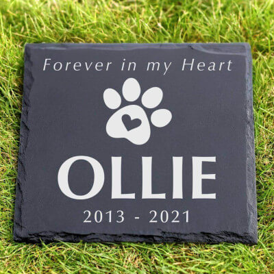 Personalised Square Pet Grave Marker – Slate...