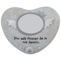 Heart-Shaped Pet Memorial Stone with Photo Frame – Weatherproof Resin Grave Marker for Outdoor Display