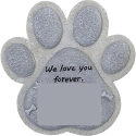 Paw-Shaped Pet Memorial Stone with Photo Frame – Weatherproof Resin Grave Marker for Outdoor Display