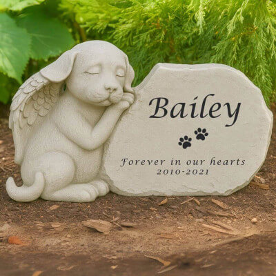 Personalised Dog Angel Pet Memorial Headstone...